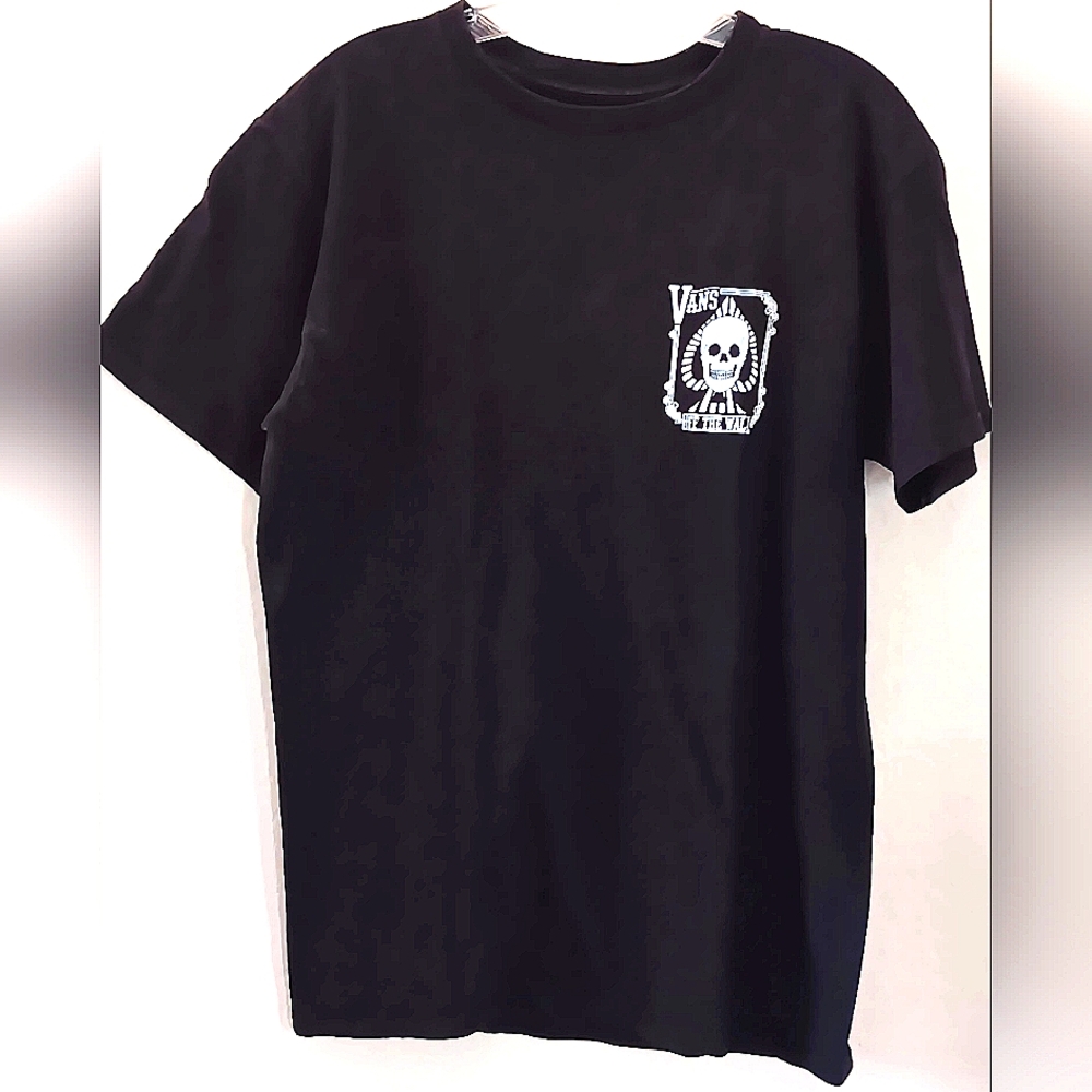 3/10 VANS Graphic Skull Tee T-shirt M Black Skate Surf Y2K *FLAW* - Picture 2 of 9